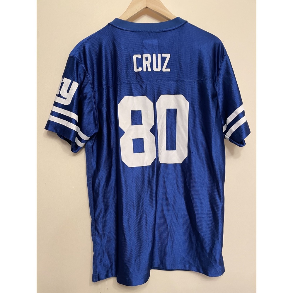 NY Giants Jersey Cruz #80 Youth XXL Blue White NFL V-Neck Football‎ New York